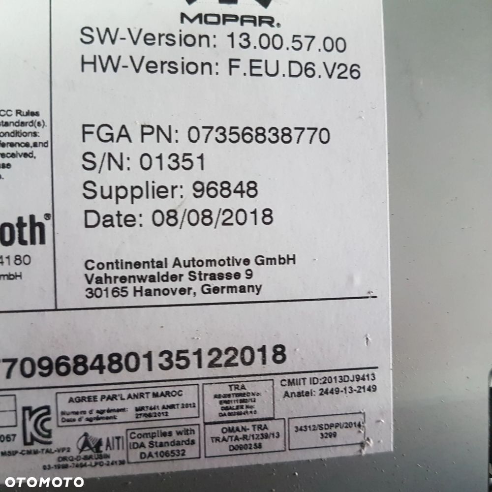 radio navi nawigacja cd pyta ducato boxer jumper movano proace continental 07356838770 jeszcze folia na szybce - 13