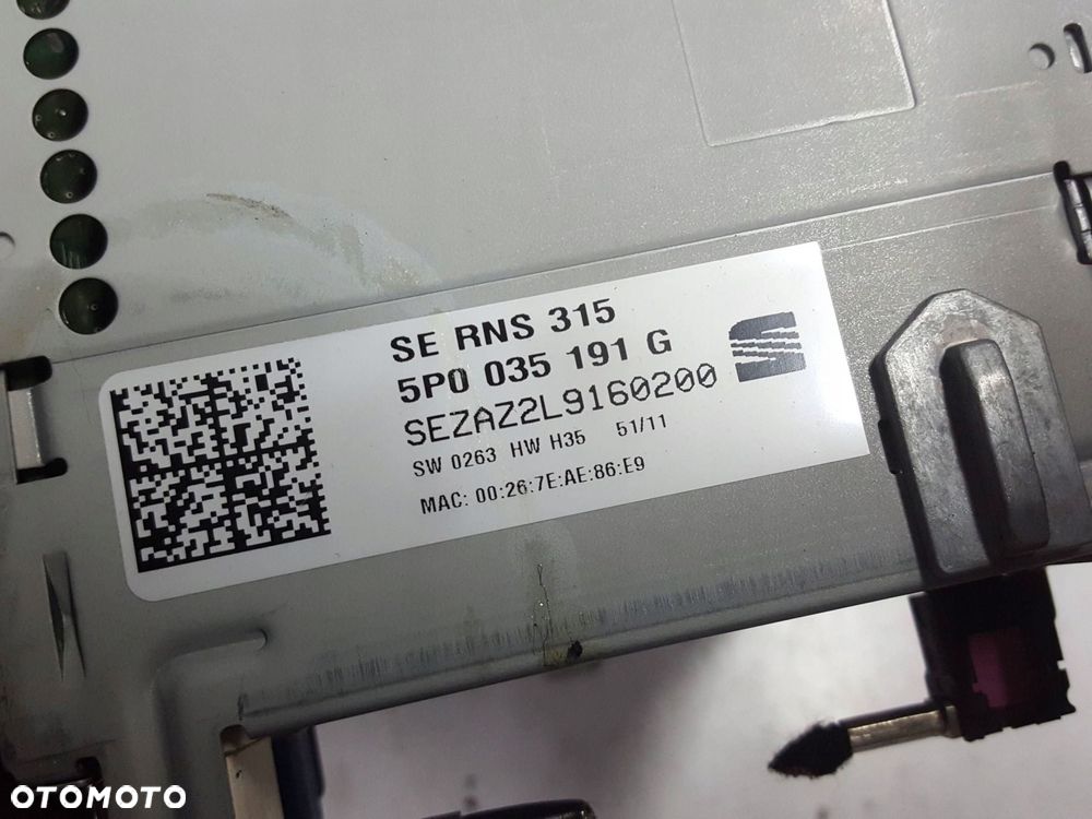 SEAT LEON 2 II LIFT 09-12r RADIO NAWIGACJA 5P0035191G - 6