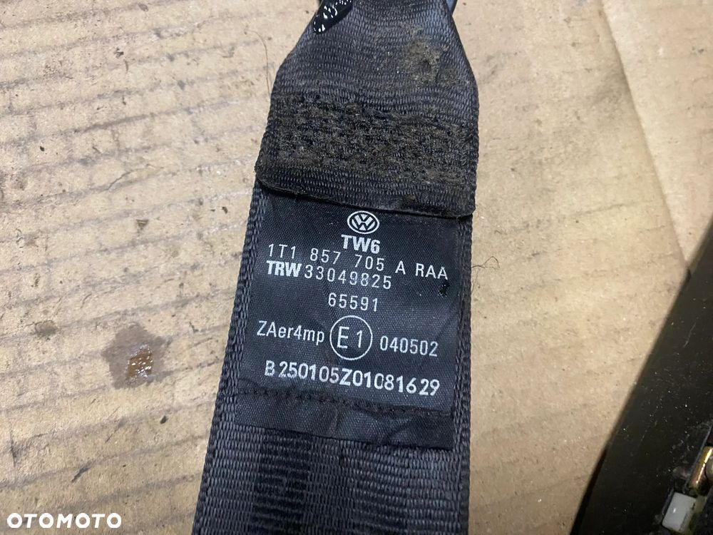 PAS PASY BEZPIECZEŃSTWA LEWY PRAWY PRZÓD VW TOURAN 1T1857705A 1T1857706A - 3