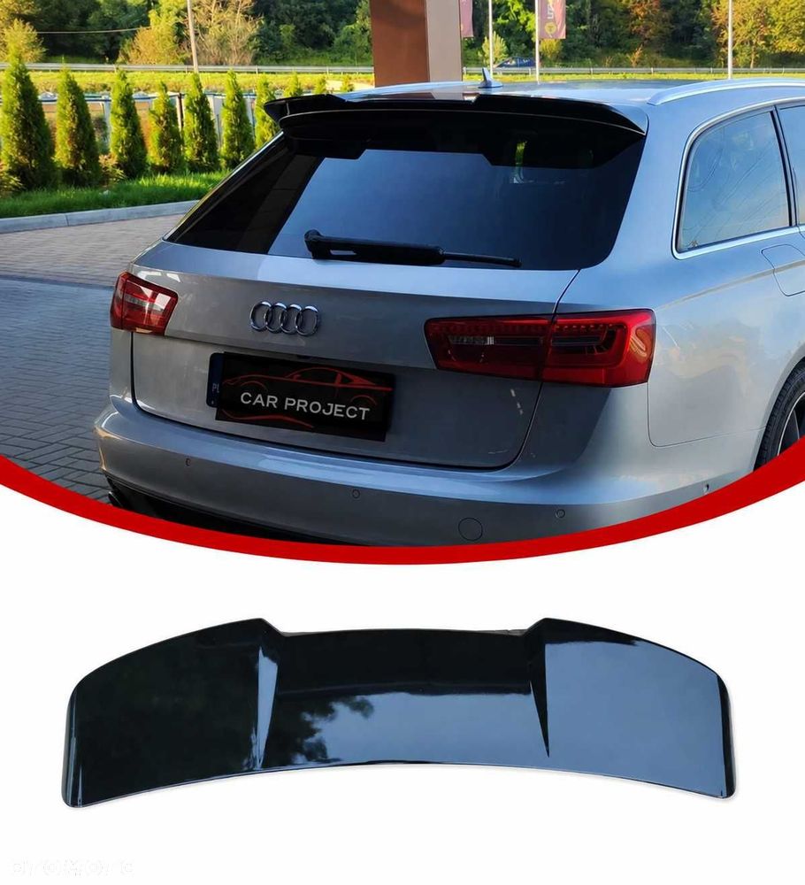 Tylny Spoiler Daszek Audi A6 C7 KOMBI AVANT Dokładka Czarny Połysk