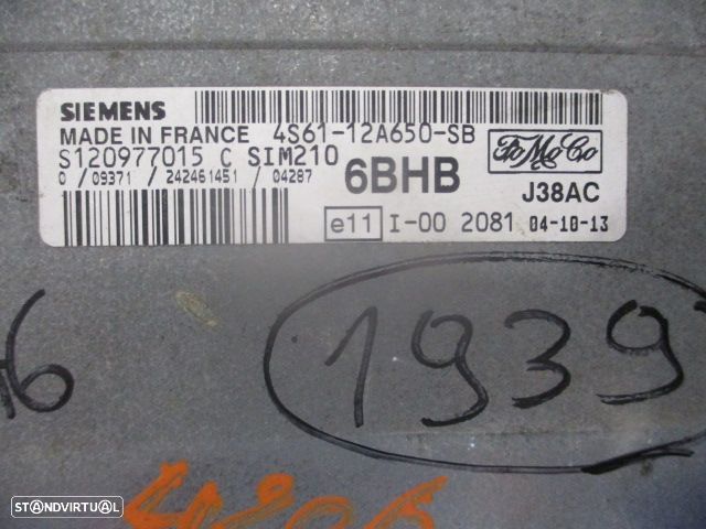 Centralina 4S6112A650SB  S120977015C  FORD FIESTA 5 2004 1.25 '??? 5P CINZA SIEMENS - 3