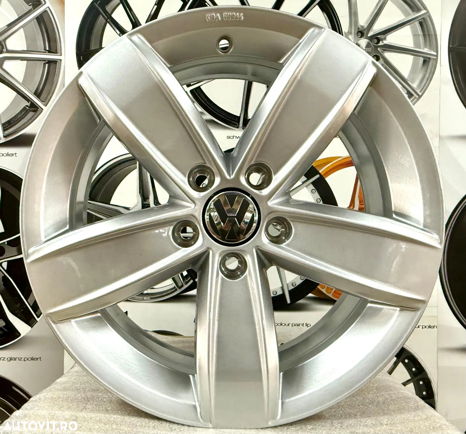 Jante originale Vw Tiguan, Passat, T-Roc, Golf 7,8, Arteon, Sharan, noi, 17 inch - 3