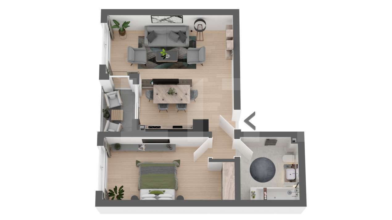 Apartament 2 camere, 49mp, priveliste spectaculoasa, Apahida — fotografia 1