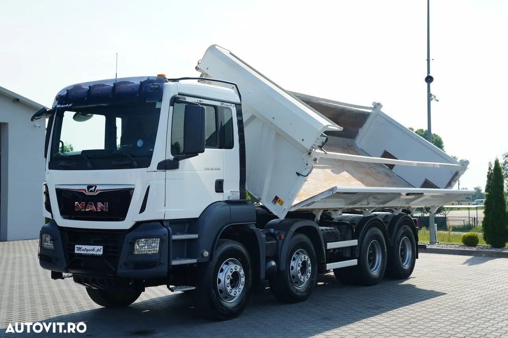 MAN TGS 35.420 / 8X4 / BASCULATOR 2 LATURĂ / MEILLER KIPPER / HYDROBRA / AUTOMAT / EURO 6 - 8