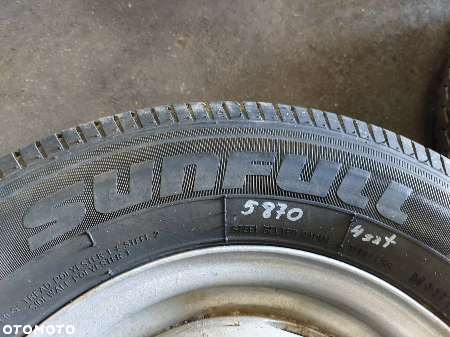 KOŁA KOMPLET FELGI OPONY CAŁOROCZONE 5x139 155R12C  KIA BONGO K2700 - 5