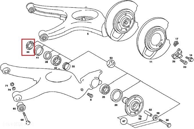 MERCEDES W115 W116 W123 W126 R107 Nakretka piasty tyl ORYGINAL - 3
