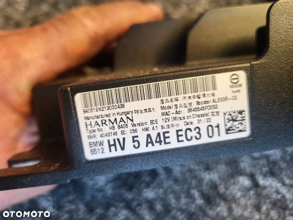 Bmw i4 g26 nagłosnienie zestaw Harman Kardon głosniki wzmacniacz - 9