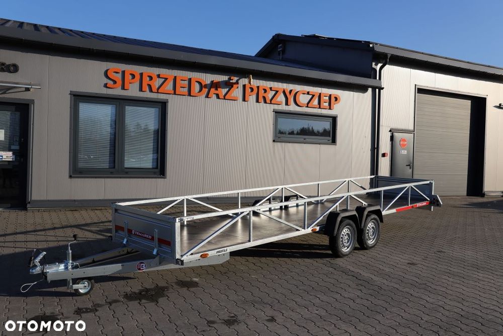 TEMARED Przyczepa dłużycowa 606x122x40cm Podłoga sklejka, 2 osie DMC 750kg - 2