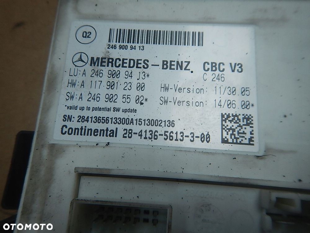 modul komfortu mercedes a2469009413 a2469025502 - 2