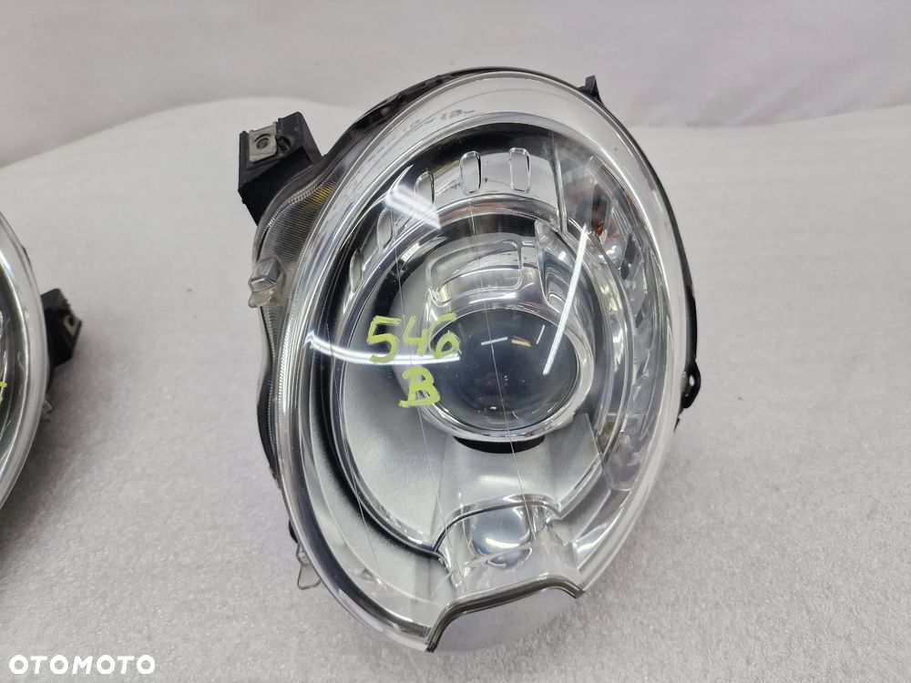 FIAT 500 07-15 KOMPLET LAMP PRZEDNICH PRZÓD LEWA / PRAWA LAMPA PRZEDNIA PRZÓD XENON + SPRYSKIWACZE , NR AUKCJI LA546 - 10