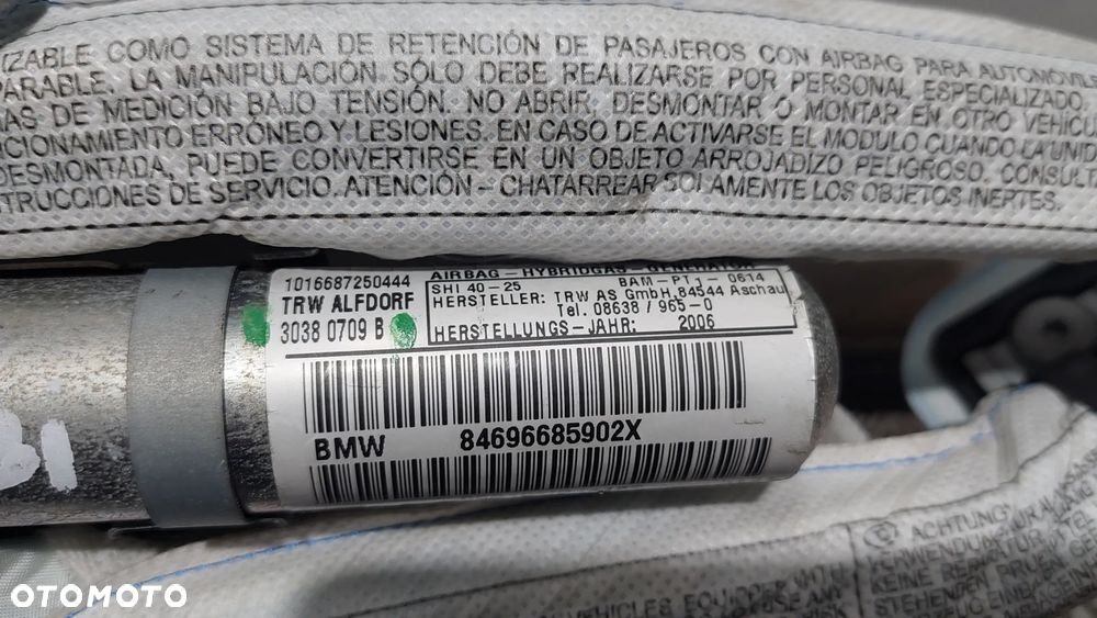 PODUSZKA KIEROWCY AIR BAG KURTYNA LEWA BMW E91 NR 30380709 - 2