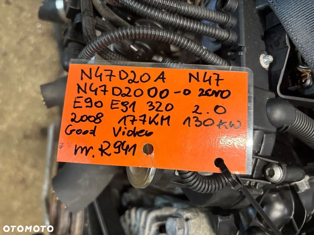 SILNIK BMW 3 N47D20A 2.0 Diesel 177 KM kompletny Film 2008 e90 e91 - 3