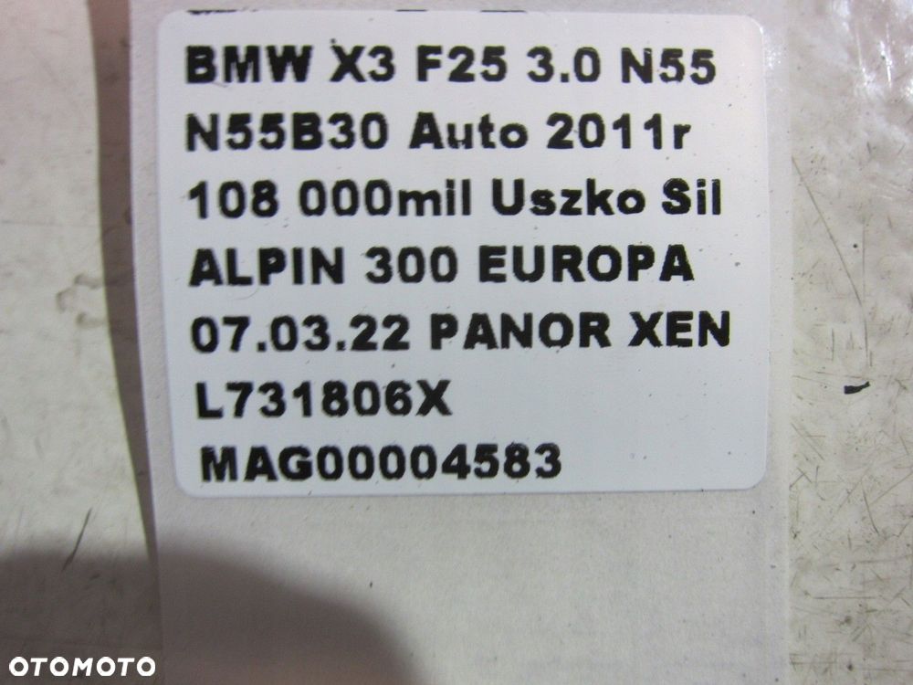 BMW X3 F25 TURBOSPRĘŻARKA TURBINA N55 7583909 - 5