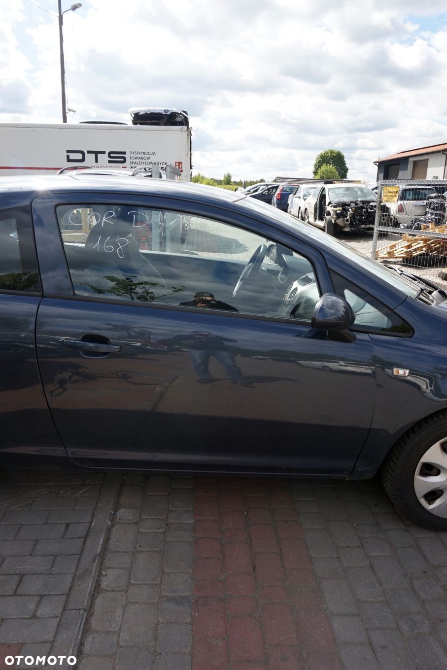 DRZWI PRZEDNIE PRAWE CORSA D IV 3D HB Z168  SZARY OPEL 2006-2011 - 1