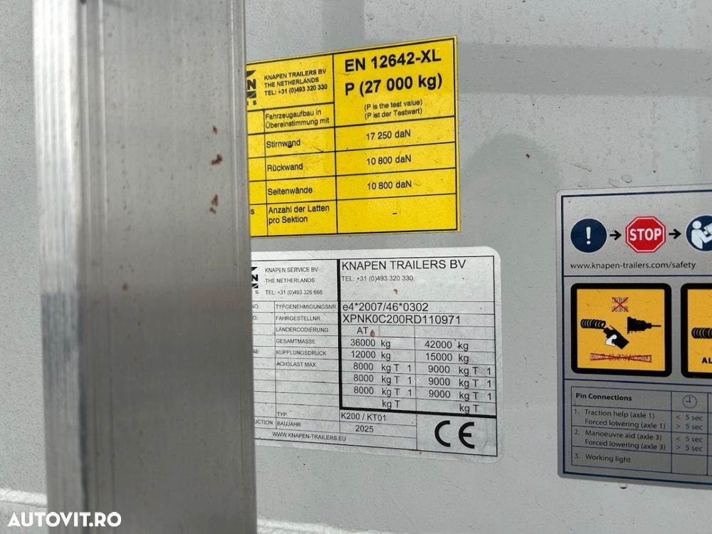 Knapen Trailers Walking Floor, 7894 kg, Sasiu Al, axa liftanta, podea 10mm, Factura externa - 10
