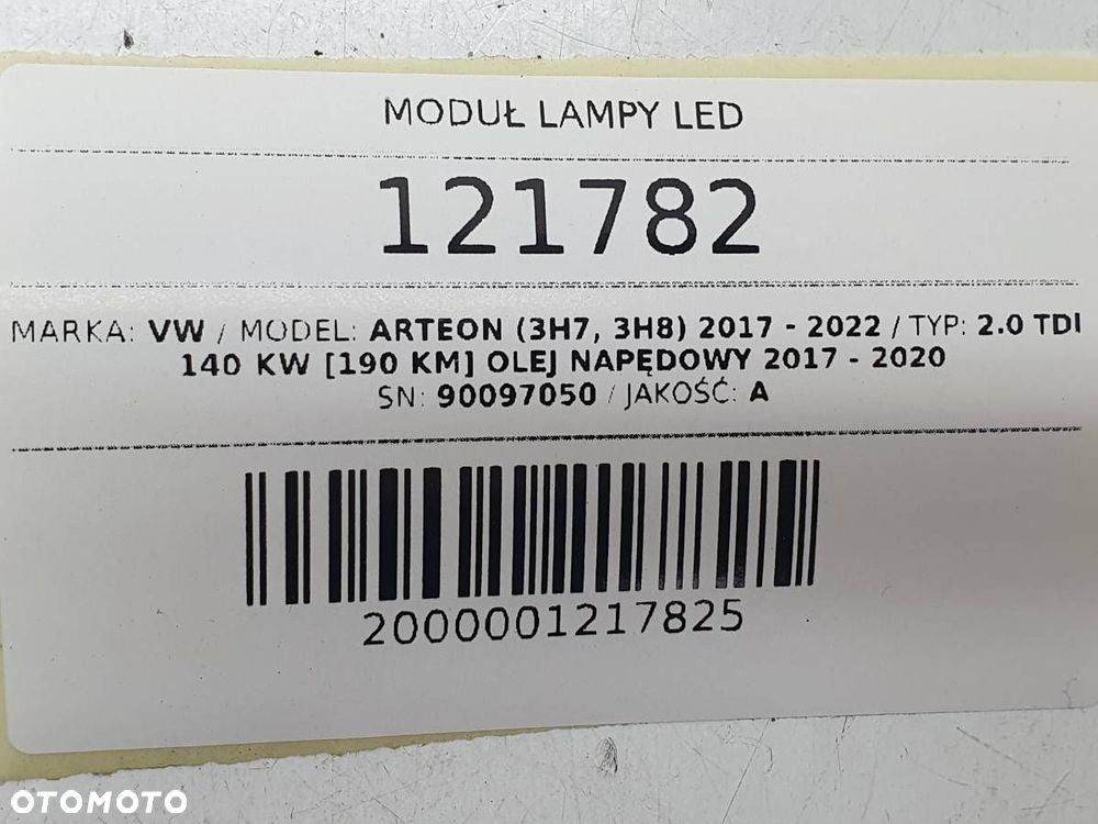 MODUŁ STEROWNIK LAMPY LED VW ARTEON 90097050 - 5