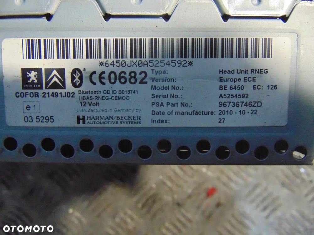 Radio Citroen C5 X7 96736746ZD - 4