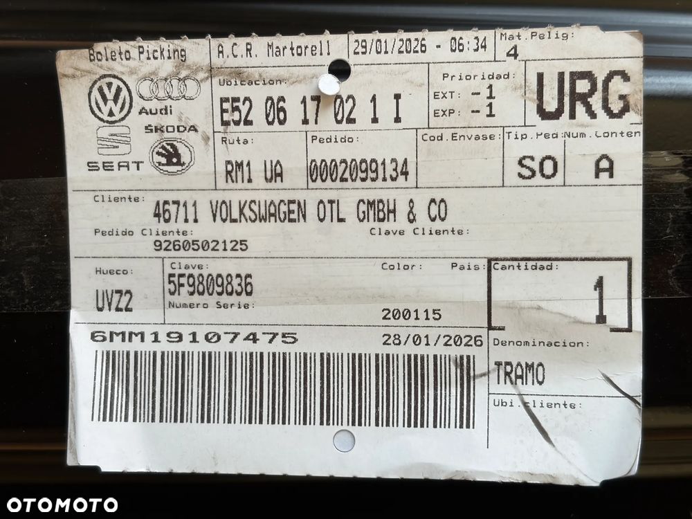 Poszycie słupek próg prawa strona SEAT LEON III 12-19 5F9809836 - 14