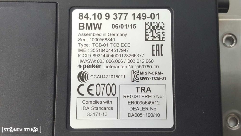 MÓDULO ELETRÓNICO BMW SERIE 1 LIM. (F20) 118D XDRIVE - 10