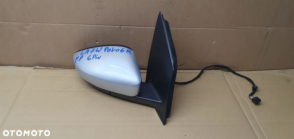 Lusterko zewnętrzne prawe 6 PIN 6 Pinów VW Polo V 6R LA7W 6C1857502C - 1