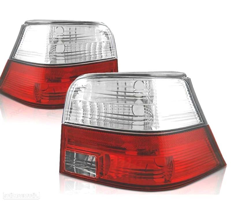 CONJUNTO DE FAROLINS VOLKSWAGEN VW GOLF 4 HATCHBACK 97-03 VERMELHO BRANCO LEX - 1