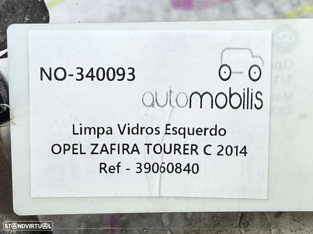 Limpa Vidros Esquerdo OPEL ZAFIRA TOURER C 2.0 CDTi Ref. 39060840 - NO. 340093 - 3