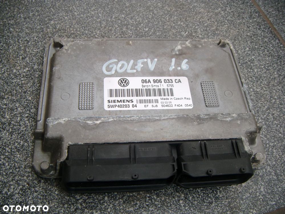 vw golf V 1.6 komputer- sterownik silnika 06a906033ca - 1