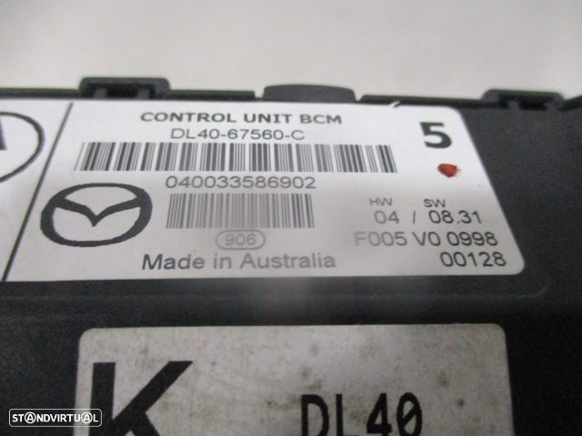 Caixa Fusiveis DL4067560C   MAZDA  2 FASE 1  2010 1.6MCZD 90CV 5P AZUL ORIGINAL - 3