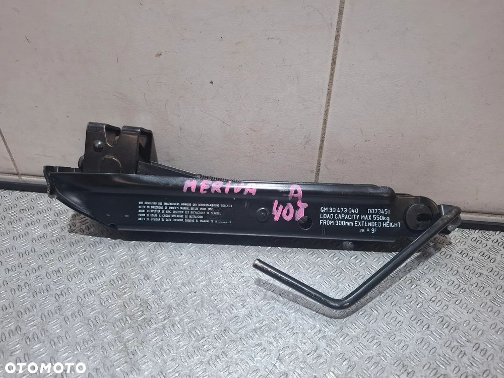 Lewarek podnośnik samochodowy Opel Meriva A 2007 rok nr 90473040 - 1
