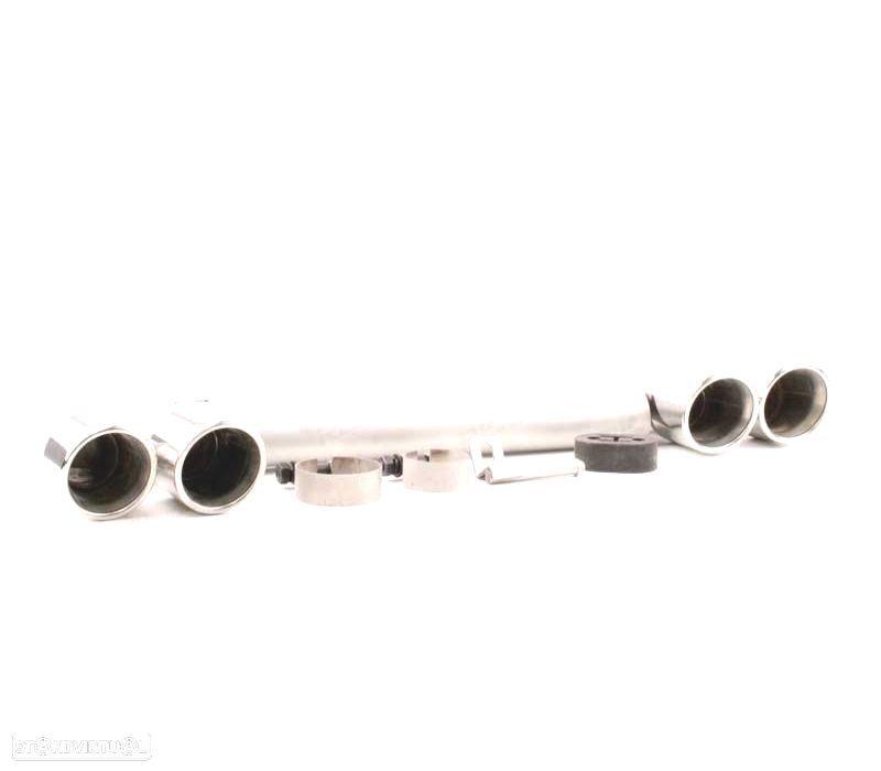 CONJUNTO PONTEIRAS DE ESCAPE DUPLA BMW F30 F31 LOOK M DOBLE - 4