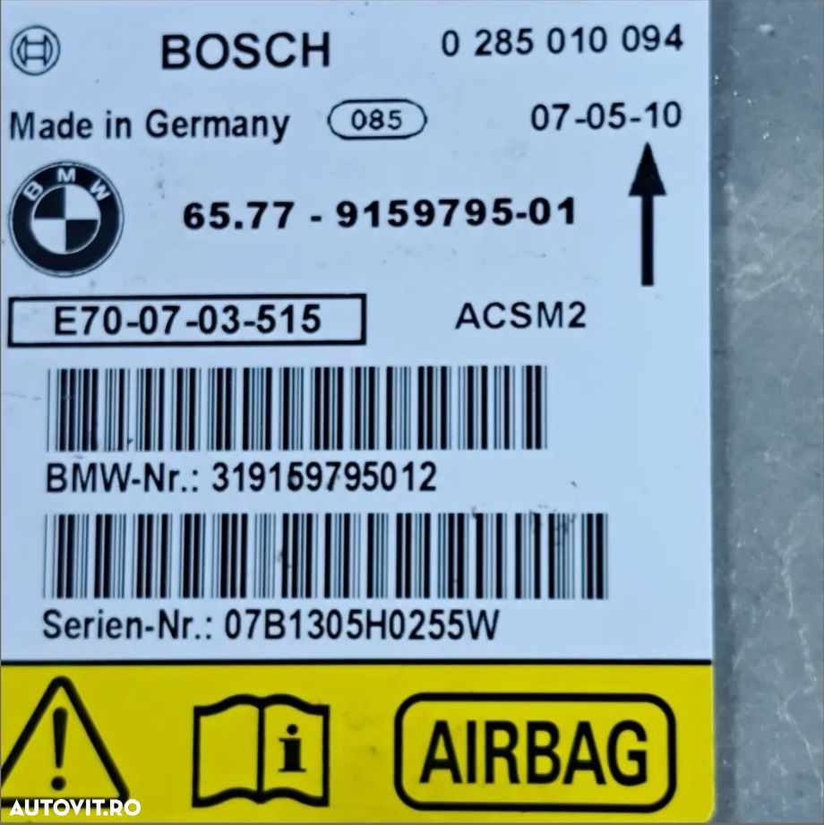 Ecu calculator modul airbag BMW E88 E84 E70+LCI E71 E72 - 4