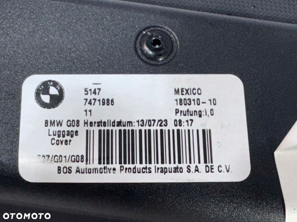 BMW X3 G01 G08 X3M F97 ROLETA BAGAŻNIKA TYŁ TYLNA CZARNA 7471986 JAK NOWA - 4