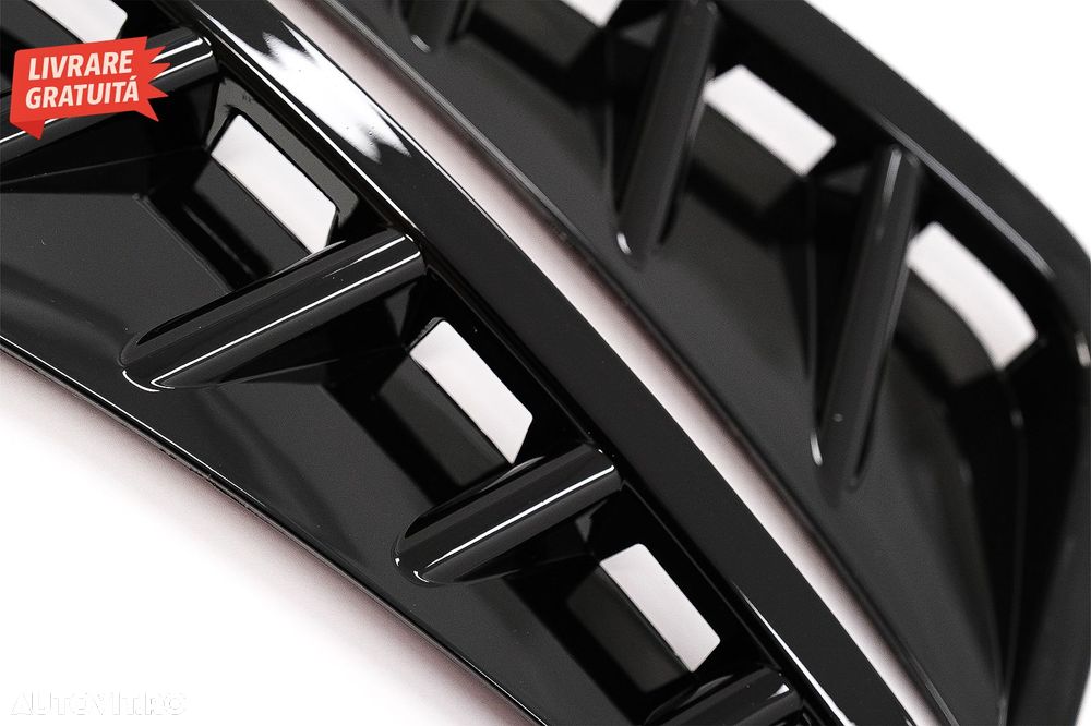 Ornamente bara fata flapsuri Negru Lucios Mercedes C-Class W205 S205 Facelift (201- livrare gratuita - 4
