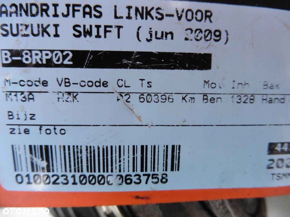 Półoś prawa Suzuki Swift MK6 1,3 16v M13A 2009r - 7