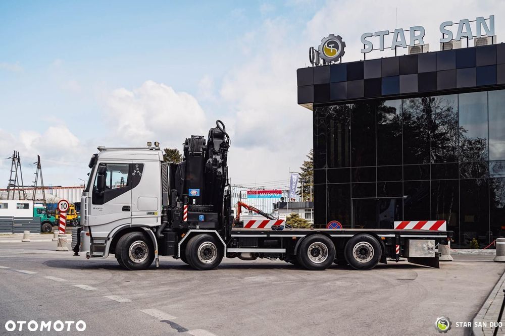Iveco STRALIS AS320S50Y 8x2 HMF 8520-0K6 FLY JIB HDS Żuraw Wciągarka - 9