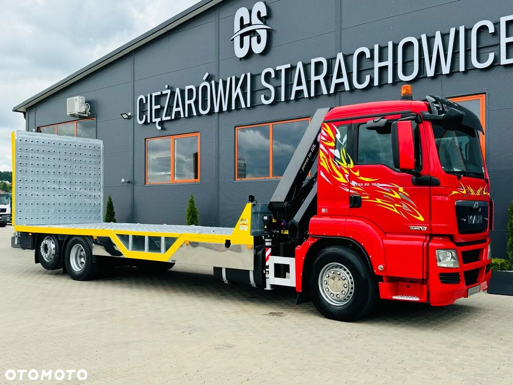 MAN MAN MAN TGS TGX 26.360 E5 laweta uniwersalna 10,2m + Dźwig HDS HMF 1420 K2 / do przewozu kontenerów / pomoc drogowa / platforma / energetyka/ kran krane dzwig hds żuraw - 11