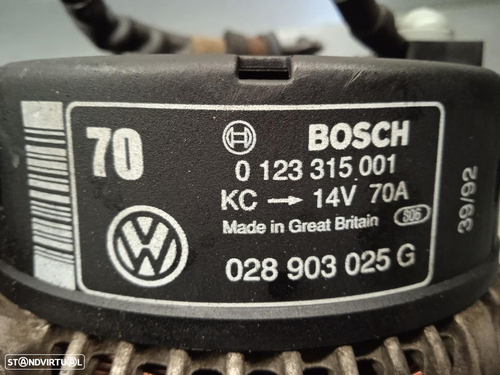 ALTERNADOR VOLKSWAGEN GOLF III 1992 -028903025G - 4