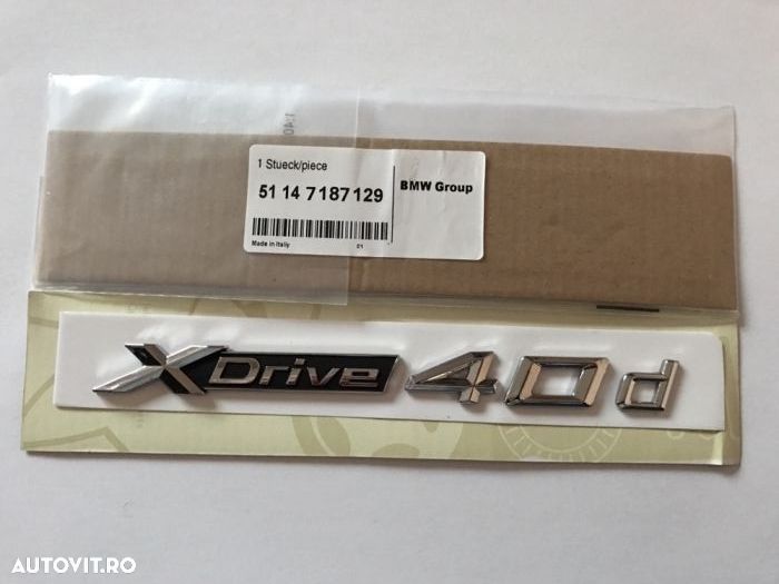 Emblema BMW x-drive 40d lateral,abs - 3