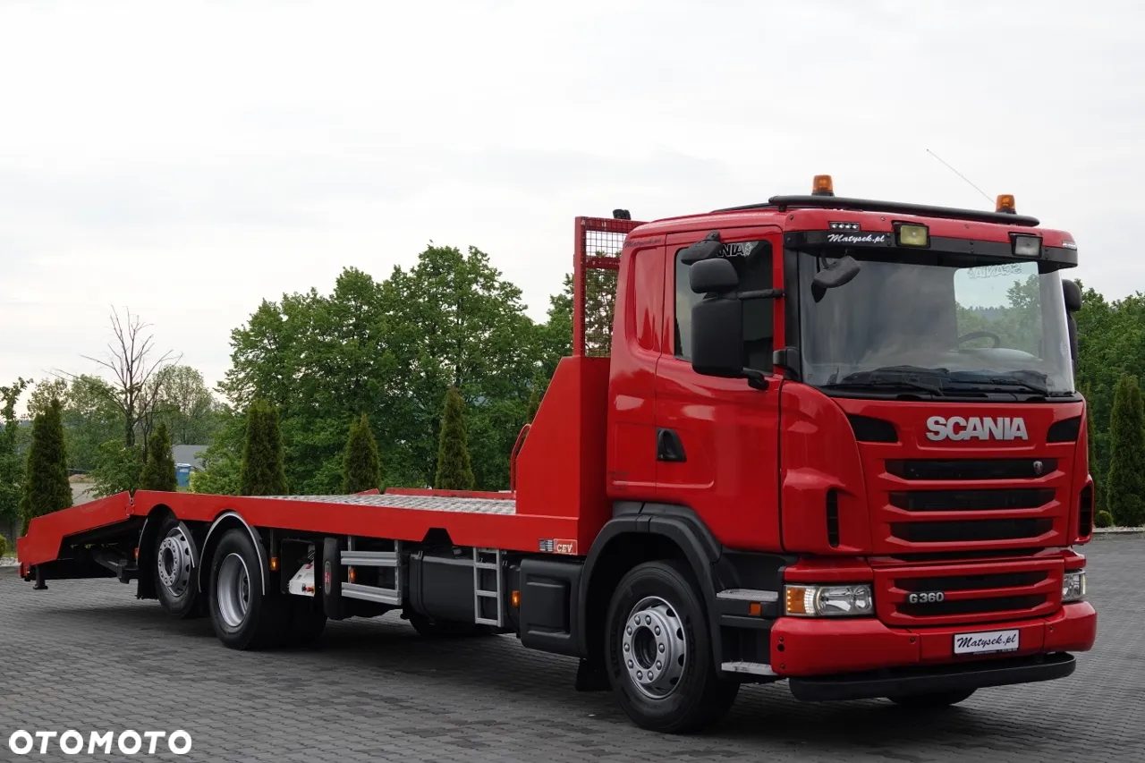 Scania G 360 / 6X2 / LAWETA / POMOC DROGOWA / OŚ SKRĘTNA I PODNOSZONA / NAJAZDY HYDRAULICZNE / WCIĄGARKA / SPROWADZONY - 10