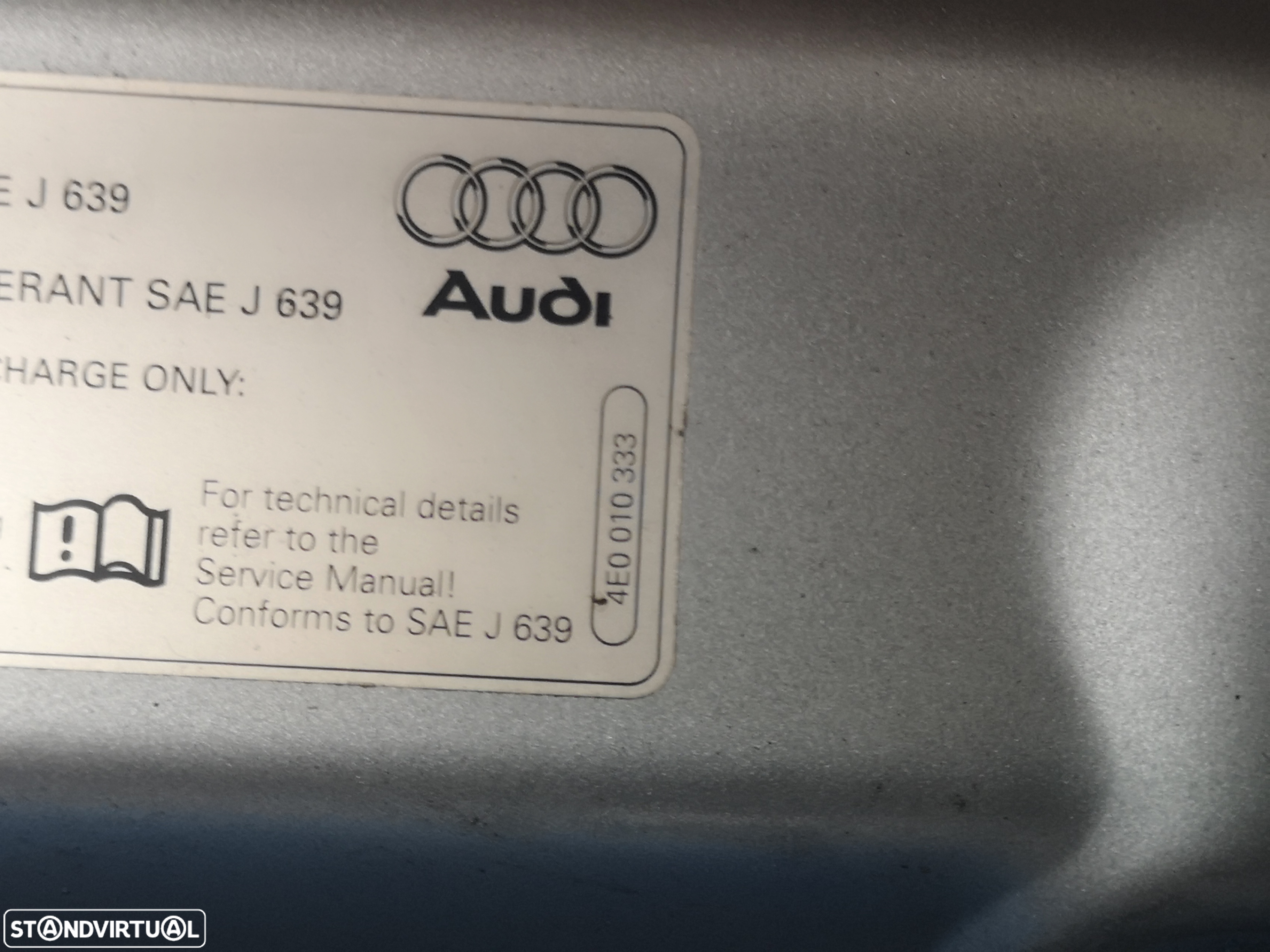 Capô  Capot audi a8 d3 4e0 2005-2009 (facelift) - 8