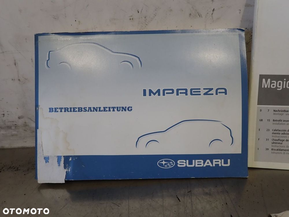 KSIĄŻKA INSTRUKCJI OBSŁUGI SUBARU IMPREZA 1.5 - 2