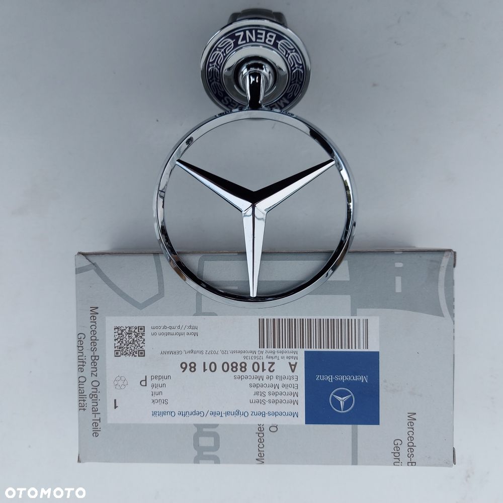 EMBLEMAT ZNACZEK GWIAZDA NA MASKE MERCEDES W124 C W202 CLK W208 E W210 W211 S W220 ORYGINAL NOWY 2108800186 - 15