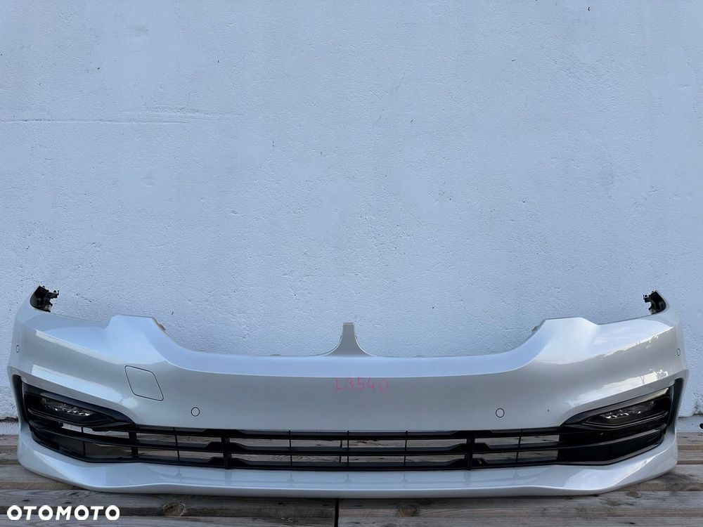ZDERZAK PRZÓD BMW 5 G30 G31 7385336 KOMPLETNY USA A96 MINERALWEISS METALLIC - 1