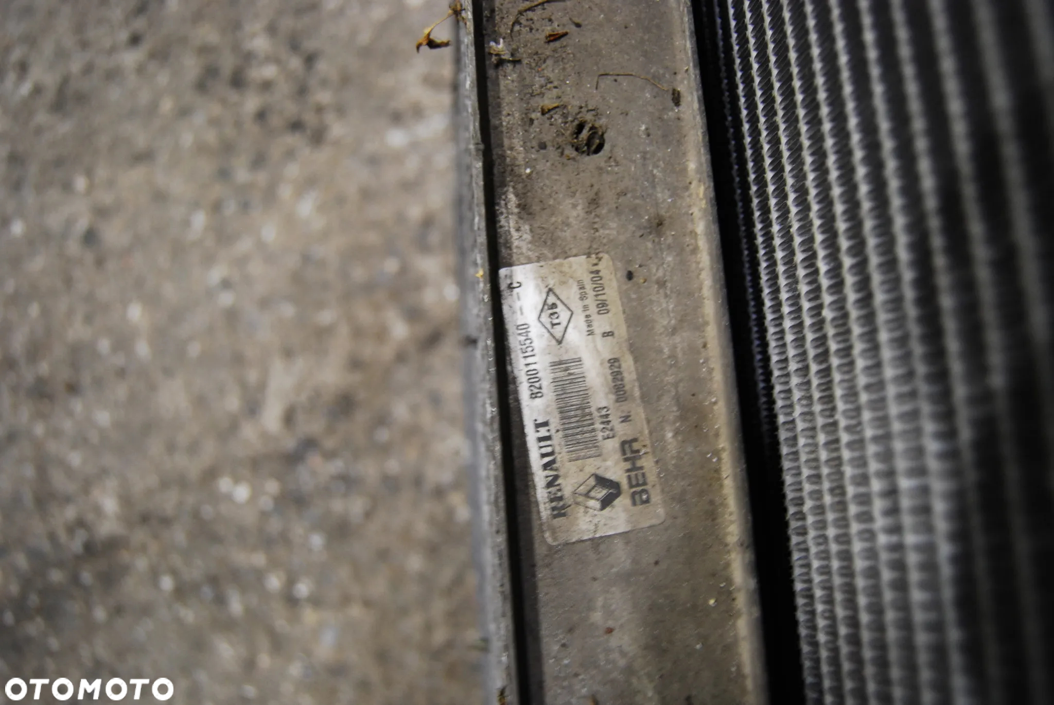 CHŁODNICE WODY KLIMATYZACJI INTERCOOLERA WENTYLATOR 8200115540 RENAULT MEGANE SCENIC II 1.9 DCI KOMPLET - 2