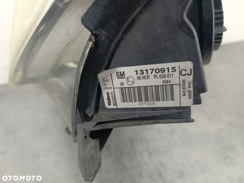 LAMPA PRZÓD LEWA OPEL VECTRA C FL 13170915 89312271  VALEO - 7