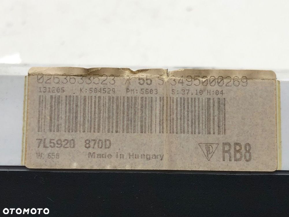 LICZNIK  PORSCHE CAYENNE (9PA) 2002 - 2010 S 4.5 250 kW [340 KM] benzyna 2002 - 2007 7L5920870D - 5