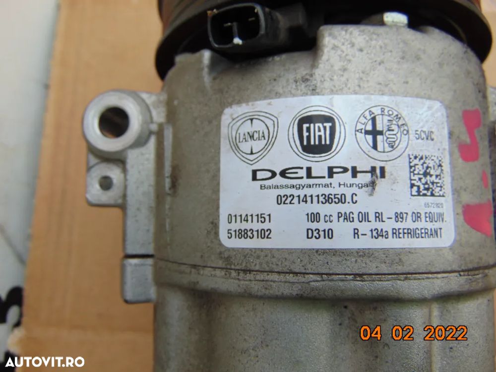Compresor clima Fiat 1.4 benzina tipo fiat 500 abarth 500l 500c punto evo panda doblo lancya alfa r - 2