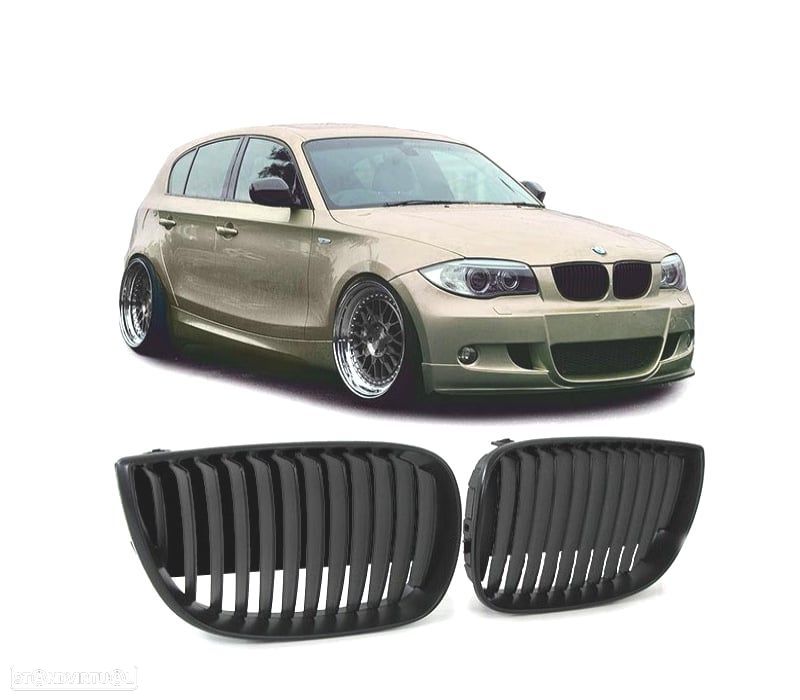GRELHAS BMW E81 E87 LOOK M PERFORMANCE 04-07 PRETO REBORDO FINO - 1