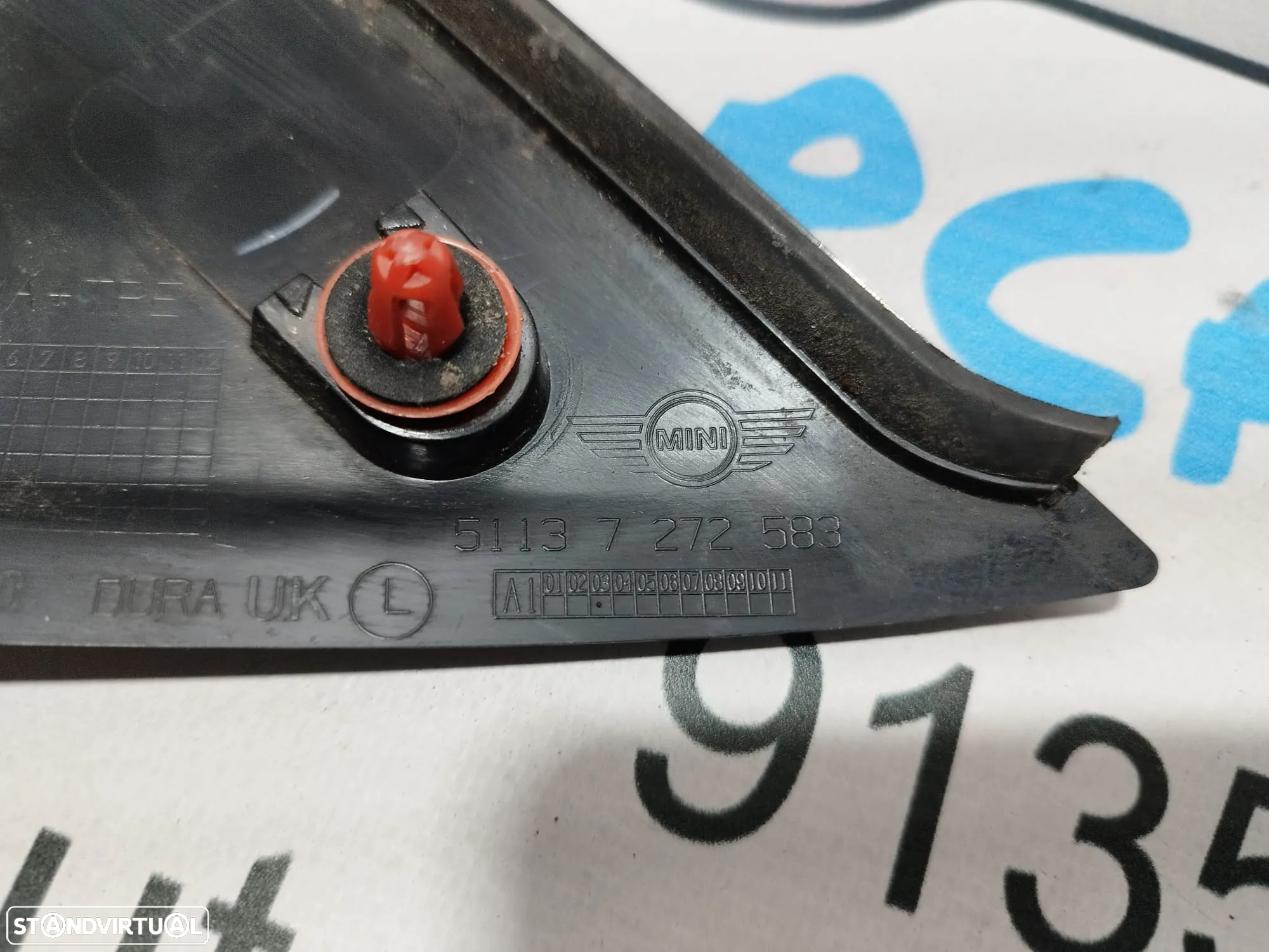 FRISO LATERAL TEJADILHO FRONTAL FRENTE ESQUERDA MINI COOPER R56 51137272583 7272583 R56 LCI R55 CLUBMAN R57 CABRIO FRISOS LATERAIS - 4
