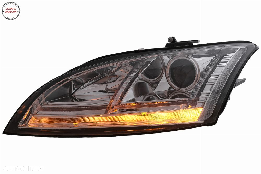Faruri Xenon LED DRL Audi TT 8J (2006-2010) Crom Semnal Dinamic- livrare gratuita - 12